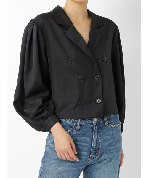 jouetie（ジュエティ）の「ダブルブレストシャツ（シャツ/ブラウス・レディース・ブラック/ベージュ/グリーン/その他1・MEDIUM）」の7枚目の写真