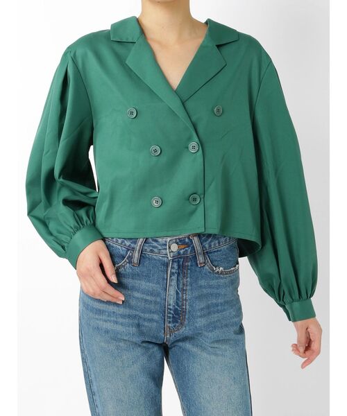 jouetie（ジュエティ）の「ダブルブレストシャツ（シャツ/ブラウス・レディース・ブラック/ベージュ/グリーン/その他1・MEDIUM）」の3枚目の写真