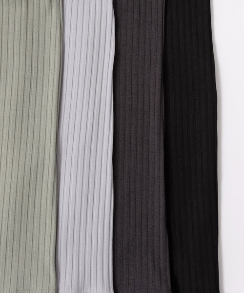 andme(アンドミー)の「カットリブニットソーフレアパンツ(その他パンツ・レディース・ブラック/オフホワイト/グレー系その他/ベージュ/ブルー系その他/グリーン/ライトブラウン/チャコールグレー/ブラウン・M/L)」の15枚目の写真