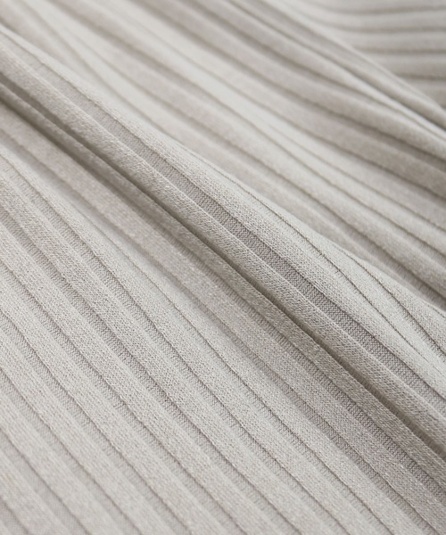 andme(アンドミー)の「カットリブニットソーフレアパンツ(その他パンツ・レディース・ブラック/オフホワイト/グレー系その他/ベージュ/ブルー系その他/グリーン/ライトブラウン/チャコールグレー/ブラウン・M/L)」の13枚目の写真