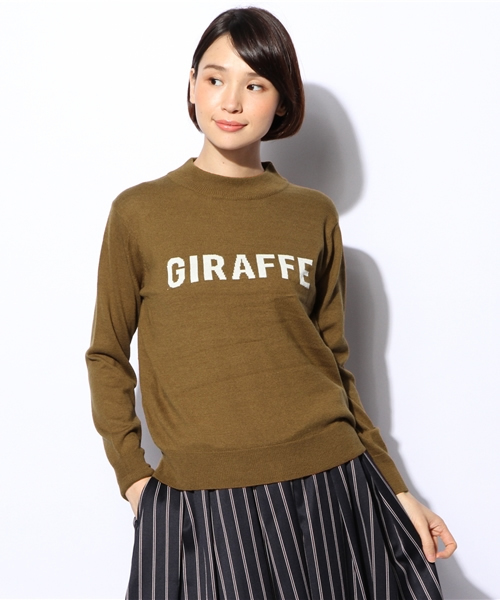 MELROSE claire（メルローズ クレール）の「アニマルロゴ天竺　ニットプルオーバー【LEE12月号】『リンネル 12月号』（ニット/セーター・レディース・ホワイト/ブラック/グレー/キャメル・FREE）」の4枚目の写真