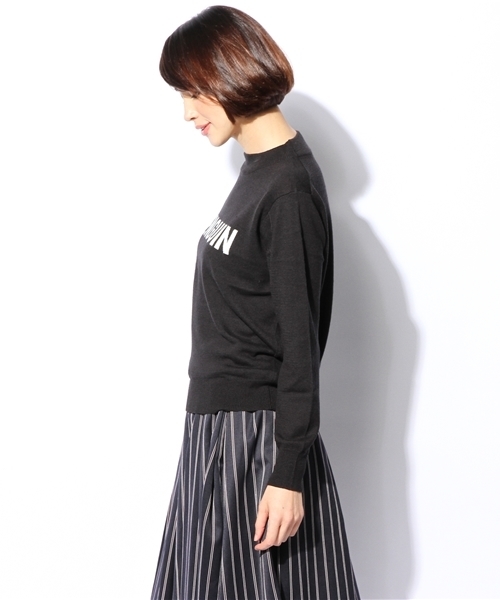 MELROSE claire（メルローズ クレール）の「アニマルロゴ天竺　ニットプルオーバー【LEE12月号】『リンネル 12月号』（ニット/セーター・レディース・ホワイト/ブラック/グレー/キャメル・FREE）」の6枚目の写真