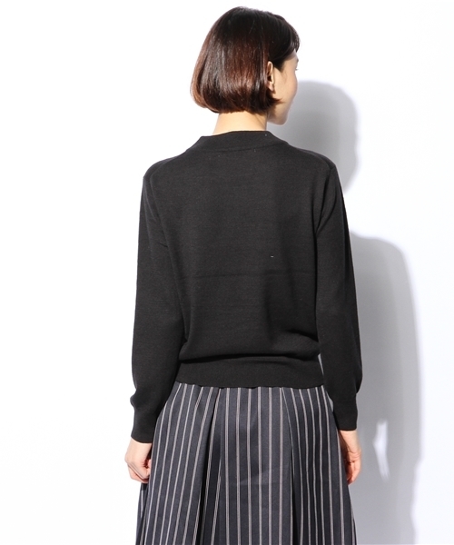 MELROSE claire（メルローズ クレール）の「アニマルロゴ天竺　ニットプルオーバー【LEE12月号】『リンネル 12月号』（ニット/セーター・レディース・ホワイト/ブラック/グレー/キャメル・FREE）」の7枚目の写真