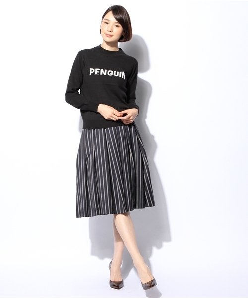 MELROSE claire（メルローズ クレール）の「アニマルロゴ天竺　ニットプルオーバー【LEE12月号】『リンネル 12月号』（ニット/セーター・レディース・ホワイト/ブラック/グレー/キャメル・FREE）」の8枚目の写真