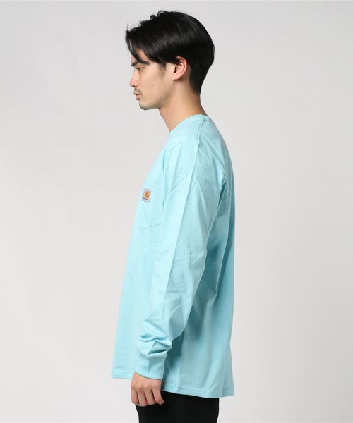 Carhartt WIP(カーハートダブリューアイピー)の「L/S POCKET T-SHIRT(Tシャツ/カットソー・メンズ・カーキ/ダークネイビー/フレッシュイエロー/ブラック/ホワイト/バーガンディー/フューシャピンク/オレンジ/アクア/アッシュ/ピンク・LARGE/MEDIUM/SMALL/XX-LARGE/X-LARGE/X-SMALL)」の13枚目の写真