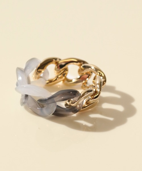 florist（フローリスト）の「マーブル×メタルのハーフチェーンリング（リング・レディース・シルバー系その他5/その他9/ゴールド系その他5/シルバー系その他3/ゴールド系その他3/シルバー系その他/ゴールド系その他2/ゴールド系その他7/ゴールド系その他6/シルバー系その他7/シルバー系その他6/ゴールド系その他4/シルバー系その他2/ゴールド系その他/シルバー系その他4/その他8・FREE）」の10枚目の写真
