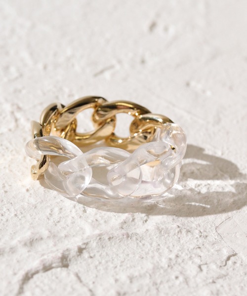 florist（フローリスト）の「マーブル×メタルのハーフチェーンリング（リング・レディース・シルバー系その他5/その他9/ゴールド系その他5/シルバー系その他3/ゴールド系その他3/シルバー系その他/ゴールド系その他2/ゴールド系その他7/ゴールド系その他6/シルバー系その他7/シルバー系その他6/ゴールド系その他4/シルバー系その他2/ゴールド系その他/シルバー系その他4/その他8・FREE）」の12枚目の写真