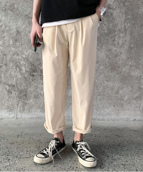 neos(ネオス)の「【neos -addictive design-】ルーズシルエット T/R スラックス パンツ(スラックス・メンズ・ブラック/ベージュ/グレー・MEDIUM/LARGE/X-LARGE)」の3枚目の写真