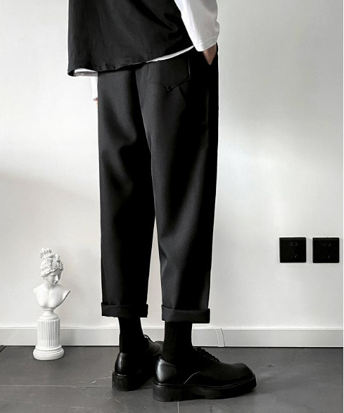 neos(ネオス)の「【neos -addictive design-】ルーズシルエット T/R スラックス パンツ(スラックス・メンズ・ブラック/ベージュ/グレー・MEDIUM/LARGE/X-LARGE)」の4枚目の写真