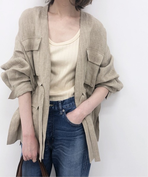 IENA（イエナ）の「スーピマハリヌキリブタンクトップ◆（タンクトップ・レディース・ブラック/グレー/ナチュラル/カーキ・FREE）」の20枚目の写真