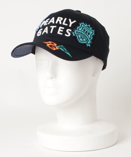 PEARLY GATES(パーリーゲイツ)の「【PEARLY GATES】コットン ツイル キャップ (UNISEX)(キャップ)」|ネイビー