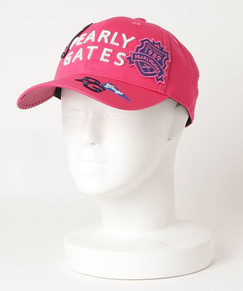 PEARLY GATES(パーリーゲイツ)の「【PEARLY GATES】コットン ツイル キャップ (UNISEX)(キャップ)」|ピンク