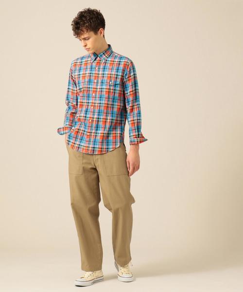 J.PRESS(ジェイプレス)の「【Profilo】コットンリネンドビーマルチチェック シャツ(シャツ/ブラウス・メンズ・ブルー系3/レッド系3/オレンジ系3・MEDIUM/LARGE/X-LARGE)」の7枚目の写真
