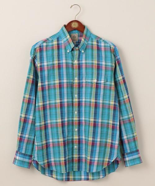 J.PRESS(ジェイプレス)の「【Profilo】コットンリネンドビーマルチチェック シャツ(シャツ/ブラウス・メンズ・ブルー系3/レッド系3/オレンジ系3・MEDIUM/LARGE/X-LARGE)」の11枚目の写真