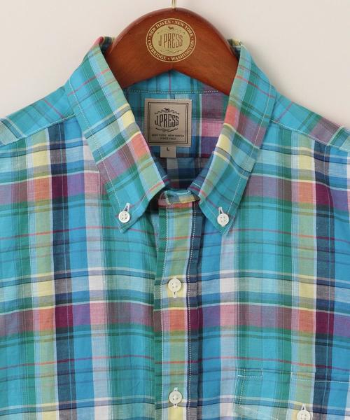 J.PRESS(ジェイプレス)の「【Profilo】コットンリネンドビーマルチチェック シャツ(シャツ/ブラウス・メンズ・ブルー系3/レッド系3/オレンジ系3・MEDIUM/LARGE/X-LARGE)」の13枚目の写真
