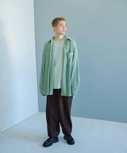 NILWAY（ニルウェイ）の「ワイドスラックスバルーンジョガーパンツ（スラックス・メンズ・チャコールグレー/ベージュ/アイボリー/グレイッシュベージュ/ダークブラウン・SMALL/MEDIUM/LARGE/X-SMALL）」の17枚目の写真