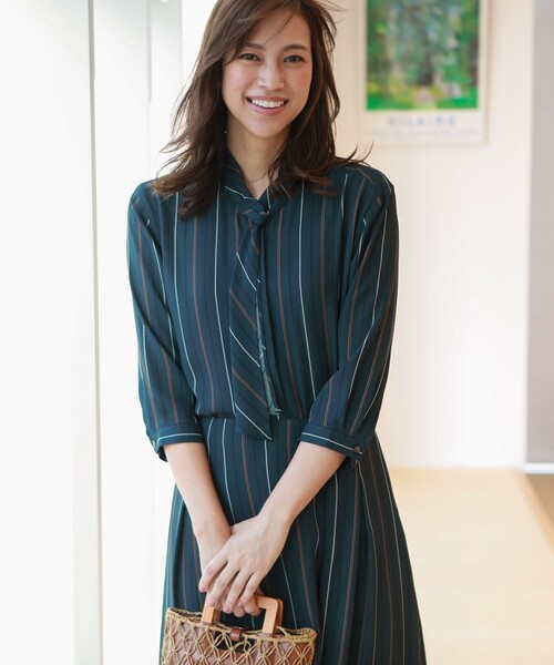 ストライプジョーゼットブラウス シャツ ブラウス Select ウォッシャブル Work トランスワーク のファッション 抗菌消臭 トップス 抗菌消臭 Trans 豪奢な シャツ ブラウス