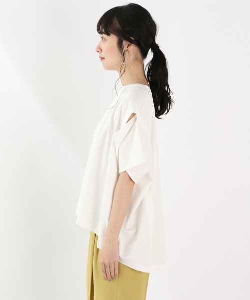 LOWRYS FARM(ローリーズファーム)の「スリットスリーブTEE 892694(Tシャツ/カットソー・レディース・ブラック/パープル/オフホワイト・FREE)」の8枚目の写真