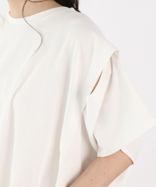 LOWRYS FARM(ローリーズファーム)の「スリットスリーブTEE 892694(Tシャツ/カットソー・レディース・ブラック/パープル/オフホワイト・FREE)」の12枚目の写真