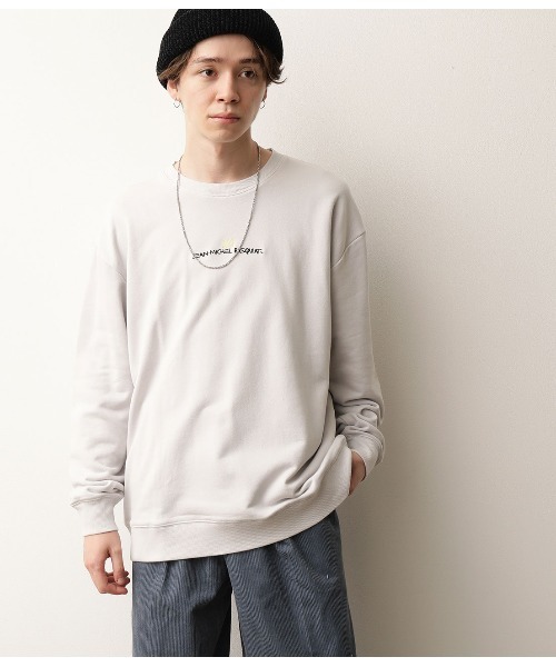 FRUIT OF THE LOOM（フルーツオブザルーム）の「【FTL×BASQUIAT バスキア】クルースウェット（スウェット・メンズ・パープル/オフホワイト/イエロー・M/L）」の21枚目の写真