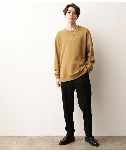 FRUIT OF THE LOOM（フルーツオブザルーム）の「【FTL×BASQUIAT バスキア】クルースウェット（スウェット・メンズ・パープル/オフホワイト/イエロー・M/L）」の4枚目の写真