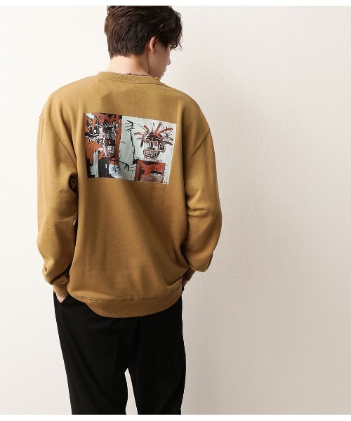 FRUIT OF THE LOOM（フルーツオブザルーム）の「【FTL×BASQUIAT バスキア】クルースウェット（スウェット・メンズ・パープル/オフホワイト/イエロー・M/L）」の16枚目の写真