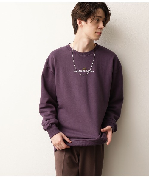 FRUIT OF THE LOOM（フルーツオブザルーム）の「【FTL×BASQUIAT バスキア】クルースウェット（スウェット・メンズ・パープル/オフホワイト/イエロー・M/L）」の14枚目の写真