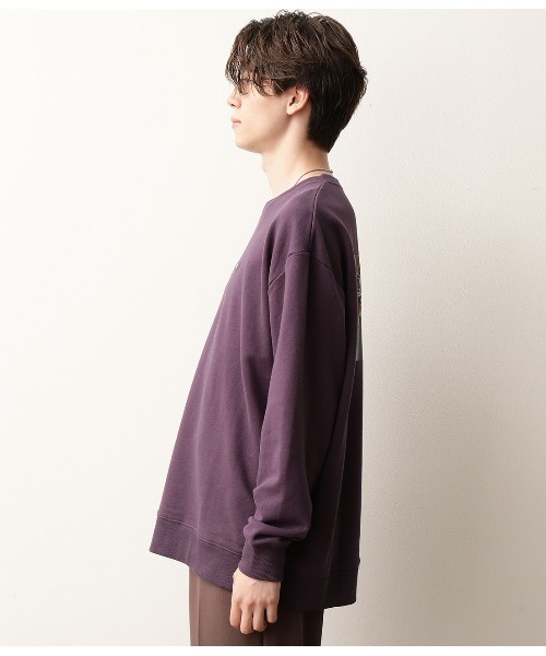 FRUIT OF THE LOOM（フルーツオブザルーム）の「【FTL×BASQUIAT バスキア】クルースウェット（スウェット・メンズ・パープル/オフホワイト/イエロー・M/L）」の12枚目の写真