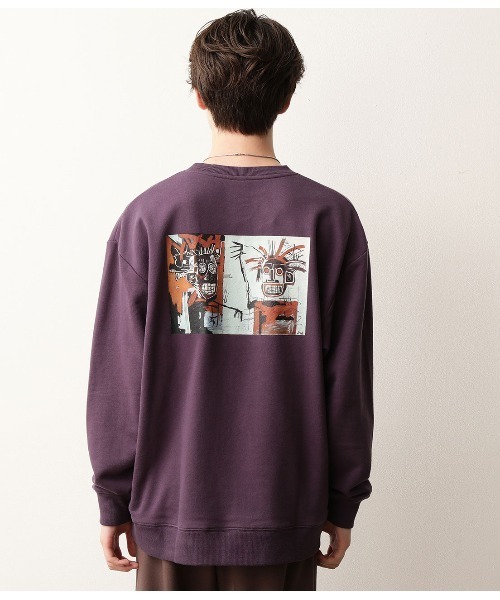 FRUIT OF THE LOOM（フルーツオブザルーム）の「【FTL×BASQUIAT バスキア】クルースウェット（スウェット・メンズ・パープル/オフホワイト/イエロー・M/L）」の20枚目の写真