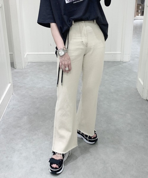 Heather(ヘザー)の「フレアデニムパンツ2 895109(デニムパンツ・レディース・アイボリー/ブルー系その他・S/M)」の2枚目の写真