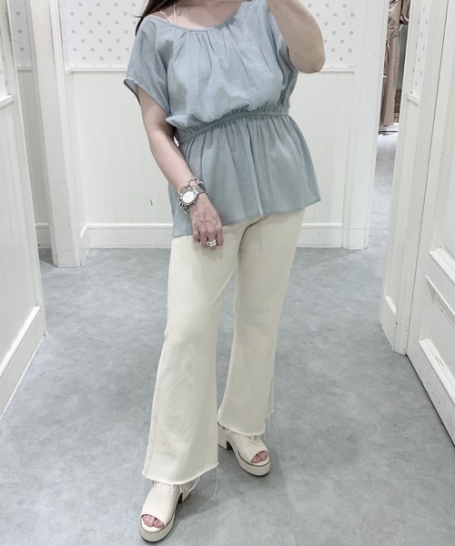 Heather(ヘザー)の「フレアデニムパンツ2 895109(デニムパンツ・レディース・アイボリー/ブルー系その他・S/M)」の9枚目の写真