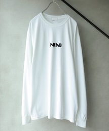 NUMBER (N)INE | 【NUMBER (N)INE】《別注》クラックフロッキーロゴ ルーズフィット クルーネック ロンT(Tシャツ/カットソー)