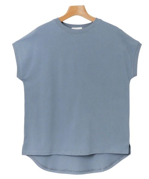 andme(アンドミー)の「【新サイズ・新色追加】USAコットン汗染み防止フレンチスリーブTシャツ(Tシャツ/カットソー・レディース・チャコールグレー/ブラック/オフホワイト/グレー系その他/ラベンダー/ブルー/グリーン/キナリ/ターコイズブルー/ブラウン/ブルー系その他/ネイビー・M/L)」の18枚目の写真