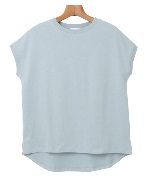 andme(アンドミー)の「【新サイズ・新色追加】USAコットン汗染み防止フレンチスリーブTシャツ(Tシャツ/カットソー・レディース・チャコールグレー/ブラック/オフホワイト/グレー系その他/ラベンダー/ブルー/グリーン/キナリ/ターコイズブルー/ブラウン/ブルー系その他/ネイビー・M/L)」の15枚目の写真