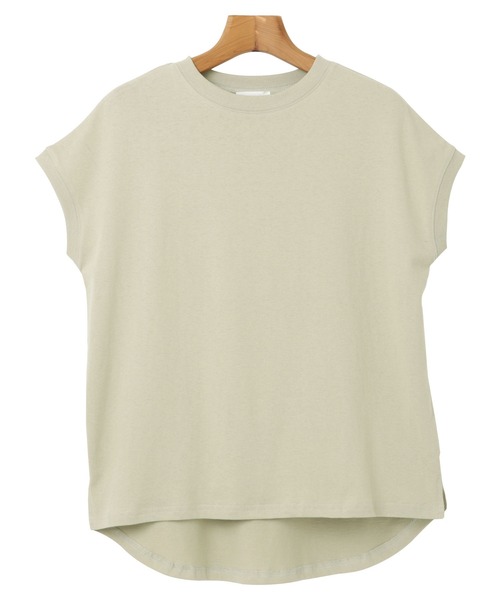 andme(アンドミー)の「【新サイズ・新色追加】USAコットン汗染み防止フレンチスリーブTシャツ(Tシャツ/カットソー・レディース・チャコールグレー/ブラック/オフホワイト/グレー系その他/ラベンダー/ブルー/グリーン/キナリ/ターコイズブルー/ブラウン/ブルー系その他/ネイビー・M/L)」の14枚目の写真