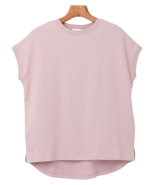 andme(アンドミー)の「【新サイズ・新色追加】USAコットン汗染み防止フレンチスリーブTシャツ(Tシャツ/カットソー・レディース・チャコールグレー/ブラック/オフホワイト/グレー系その他/ラベンダー/ブルー/グリーン/キナリ/ターコイズブルー/ブラウン/ブルー系その他/ネイビー・M/L)」の13枚目の写真