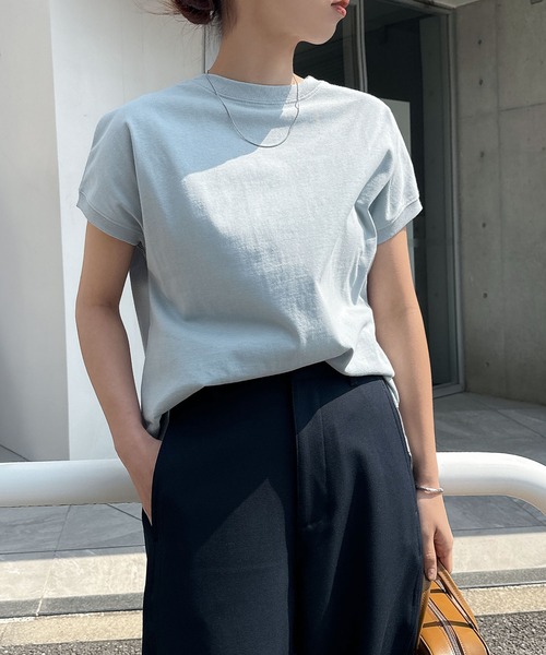 セール】USAコットン汗染み防止フレンチスリーブTシャツ（Tシャツ