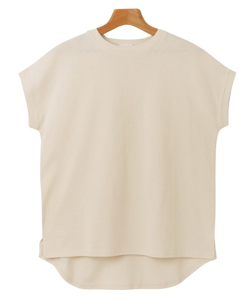 andme(アンドミー)の「【新サイズ・新色追加】USAコットン汗染み防止フレンチスリーブTシャツ(Tシャツ/カットソー・レディース・チャコールグレー/ブラック/オフホワイト/グレー系その他/ラベンダー/ブルー/グリーン/キナリ/ターコイズブルー/ブラウン/ブルー系その他/ネイビー・M/L)」の17枚目の写真