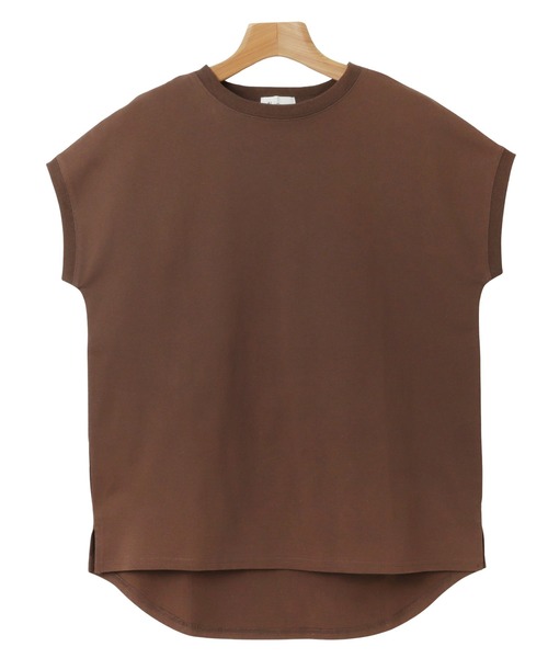 andme(アンドミー)の「【新サイズ・新色追加】USAコットン汗染み防止フレンチスリーブTシャツ(Tシャツ/カットソー・レディース・チャコールグレー/ブラック/オフホワイト/グレー系その他/ラベンダー/ブルー/グリーン/キナリ/ターコイズブルー/ブラウン/ブルー系その他/ネイビー・M/L)」の16枚目の写真