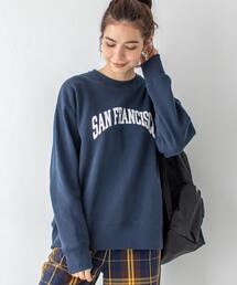 coen | USAコットンオーガニックコットンミックス裏起毛ロゴプリントスウェット＃(スウェット)