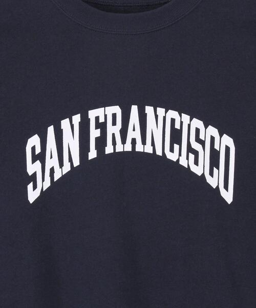 coen（コーエン）の「USAコットンオーガニックコットンミックス裏起毛ロゴプリントスウェット＃（スウェット・レディース・ライトグレー/ネイビー・FREE）」の10枚目の写真