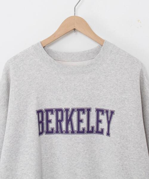 coen（コーエン）の「USAコットンオーガニックコットンミックス裏起毛ロゴプリントスウェット＃（スウェット・レディース・ライトグレー/ネイビー・FREE）」の8枚目の写真