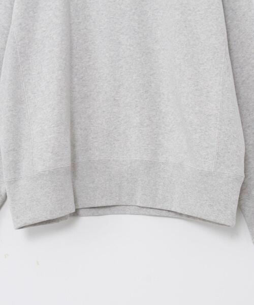 coen（コーエン）の「USAコットンオーガニックコットンミックス裏起毛ロゴプリントスウェット＃（スウェット・レディース・ライトグレー/ネイビー・FREE）」の6枚目の写真