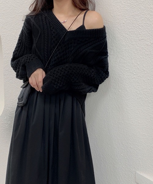 Girly Doll（ガーリードール）の「ケーブルニット・キャミ