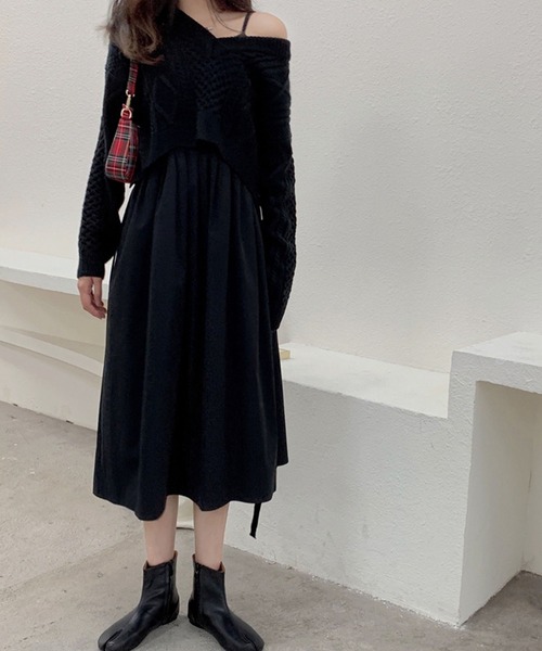 Girly Doll（ガーリードール）の「ケーブルニット・キャミ