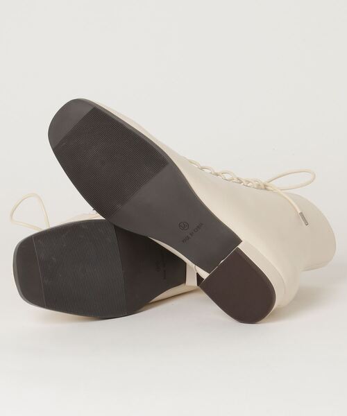 WEGO（ウィゴー）の「WEGO/レースアップスクエアトゥブーツ（ブーツ・レディース・ブラック/オフホワイト・LARGE/MEDIUM）」の14枚目の写真