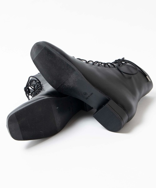 WEGO（ウィゴー）の「WEGO/レースアップスクエアトゥブーツ（ブーツ・レディース・ブラック/オフホワイト・LARGE/MEDIUM）」の12枚目の写真