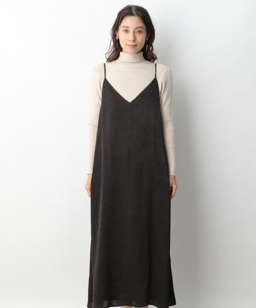 LEPSIM(レプシィム)の「ビンテージツヤキャミワンピース 916930(ワンピース・レディース・ブラック/カーキ/ブルー/グレイッシュベージュ・FREE)」の12枚目の写真