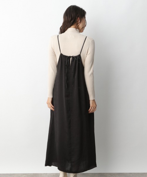 LEPSIM(レプシィム)の「ビンテージツヤキャミワンピース 916930(ワンピース・レディース・ブラック/カーキ/ブルー/グレイッシュベージュ・FREE)」の14枚目の写真