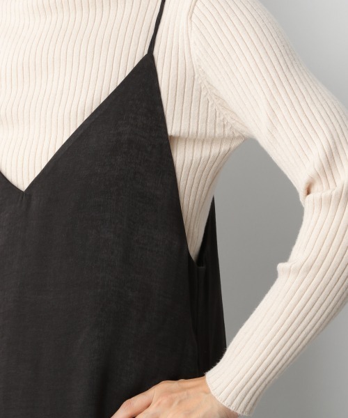 LEPSIM(レプシィム)の「ビンテージツヤキャミワンピース 916930(ワンピース・レディース・ブラック/カーキ/ブルー/グレイッシュベージュ・FREE)」の16枚目の写真